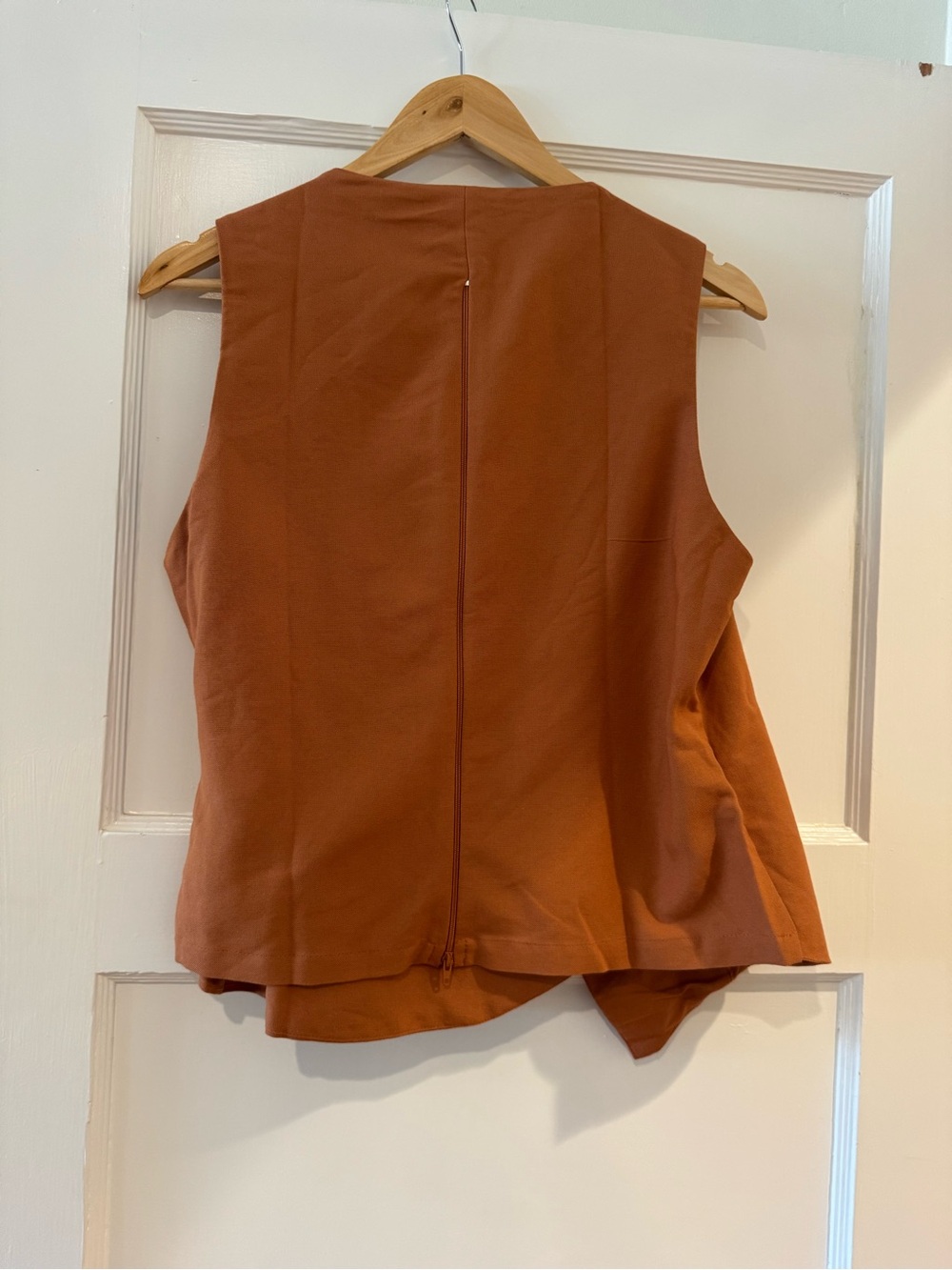 CaCay Rust-Brown Wrap Belted Vest - Picture 3 of 3